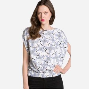 SOLD Diane Von Furstenberg Silk Floral Tomori Top